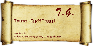 Tausz Gyöngyi névjegykártya